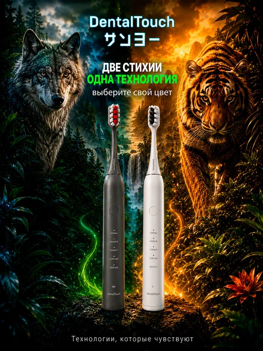 DentalTouch Электрическая зубная щетка 5 режимов заряд на 30 дней белая, белый, фото 8