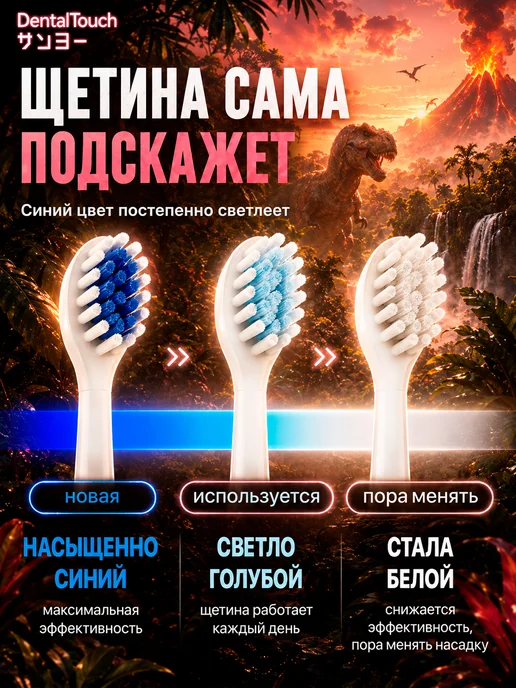DentalTouch Умная электрическая зубная щетка без кнопок, белая, белый, фото 4