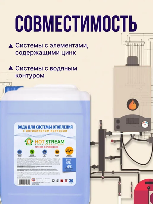 Вода котловая деминерализованная с ингибитором коррозии "Hot, вариант, фото 2