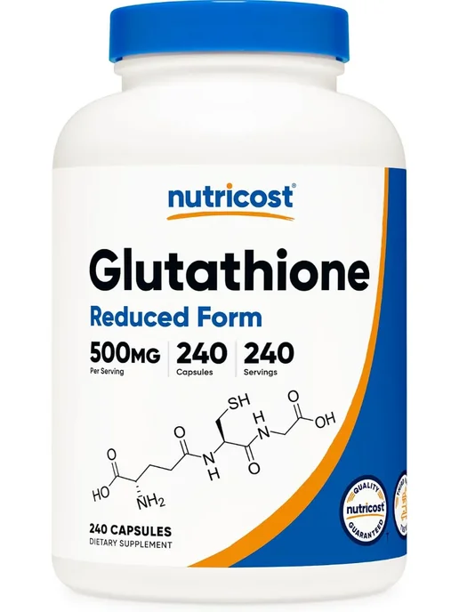 Nutricost L-Глутатион 500 мг, антиоксидант, 240 капсул, вариант, фото 3