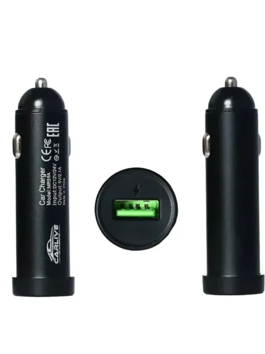 АЗУ с USB Carlive MR59A Metal 5V 2.4A 1USB, в упаковке 30 г, фото 2