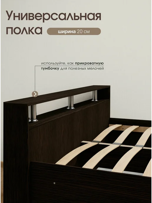 Пора Спать Кровать двуспальная 180х200 с матрасом в комплекте Арина, 180x200, фото 8