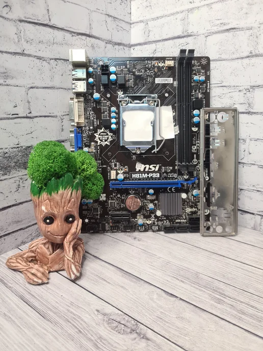 Материнская плата microATX S1150 Model H81M-P33, черный