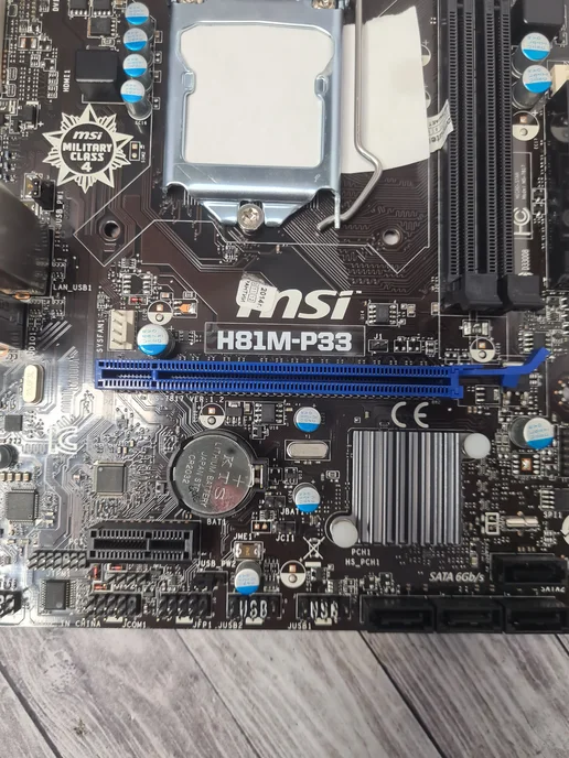 Материнская плата microATX S1150 Model H81M-P33, черный, фото 7