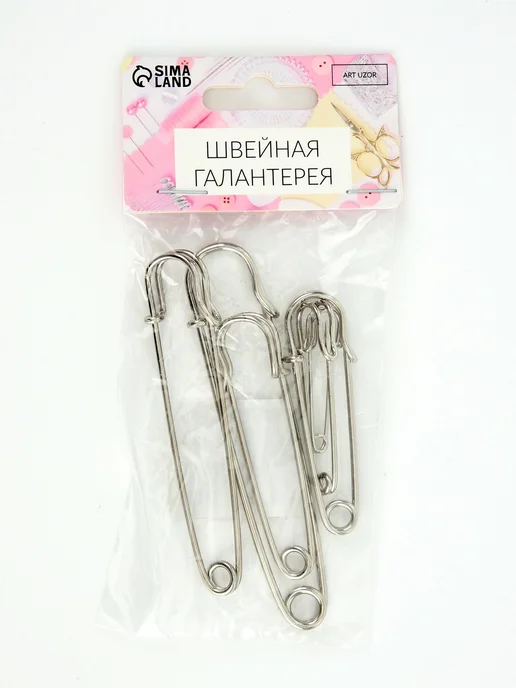Арт узор Булавки английские, набор 2000 шт, 22 мм, золотые, 6 шт, фото 5