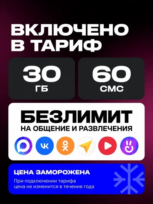 Сим-карта Теле2 для всех устройств. Безлимит с балансом 150, вариант, фото 3