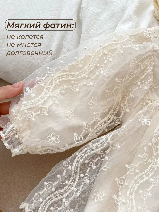 Платье боди для новорожденных нарядное, белый, фото 5