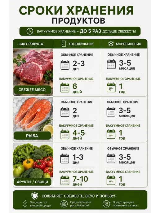 Пакеты для вакууматора рифленые 100 шт, 100 шт, фото 4