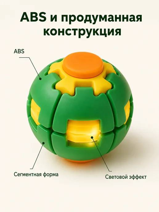 3D печатный мяч для снятия стресса, зеленый, фото 5