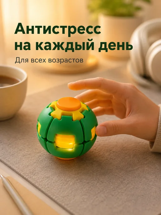 3D печатный мяч для снятия стресса, зеленый, фото 7