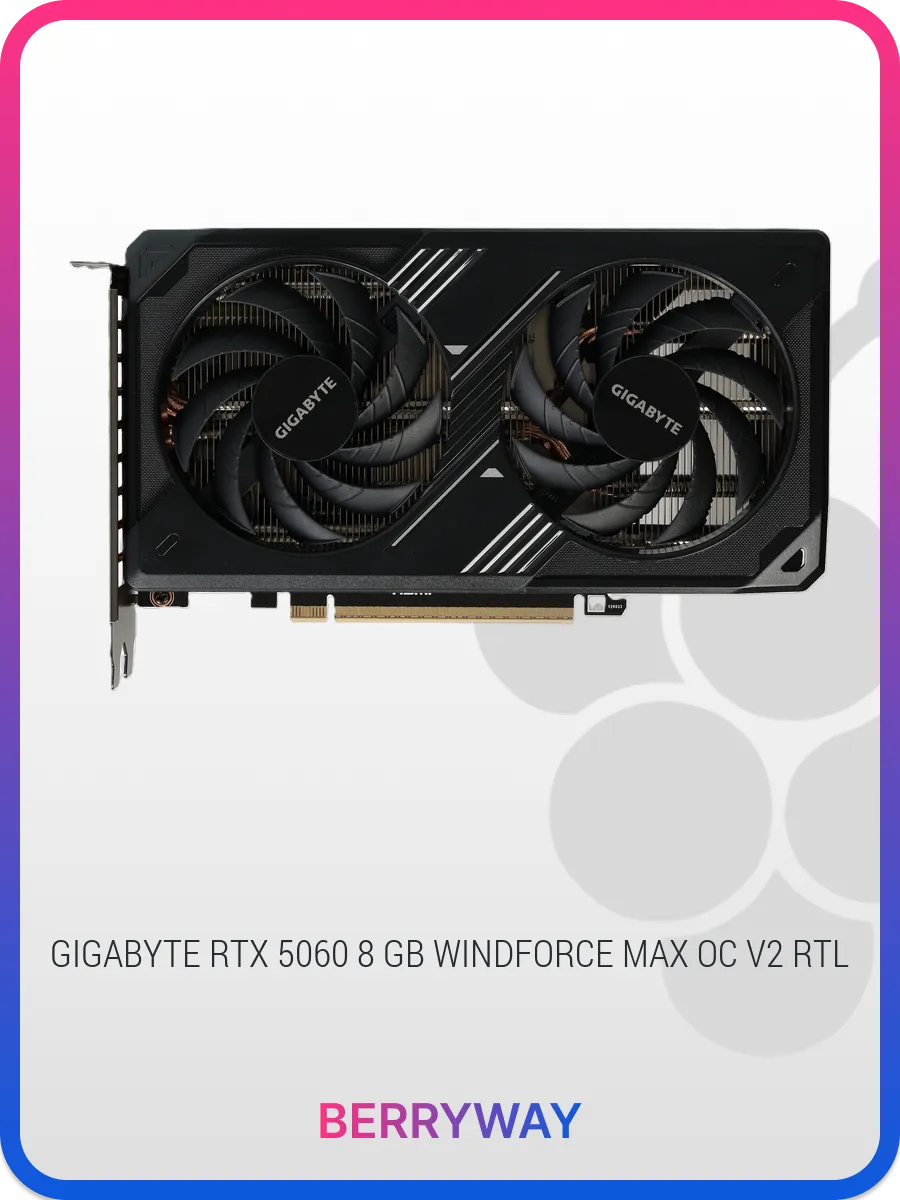 Gigabyte Видеокарта RTX 5060 8 ГБ WINDFORCE MAX OC V2 RTL