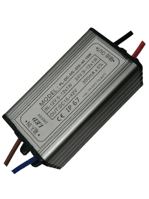 Драйвер LED AC DC 12-24V 300mA 1W, 1 Вт