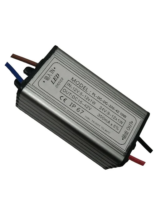 Драйвер LED AC DC 12-24V 300mA 1W, 1 Вт, фото 2