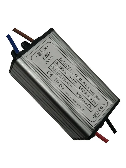 Драйвер LED AC DC 12-24V 300mA 1W, 1 Вт, фото 5