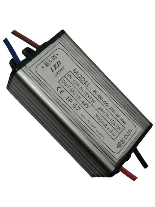 Драйвер LED AC DC 12-24V 300mA 1W, 1 Вт, фото 8