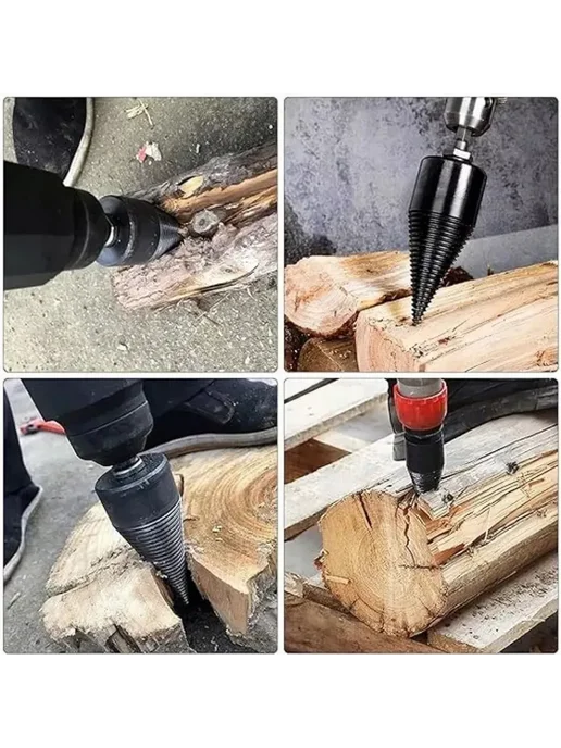 Дровокол винтовой насадка на дрель для колки дров, вариант, фото 2