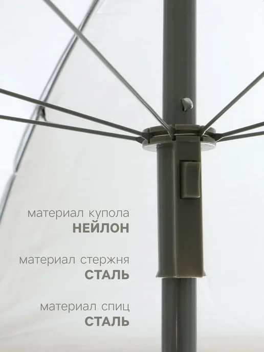 Зонт пляжный maclay, с УФ-защитой, d=150 см, h=170 см, вариант, фото 2