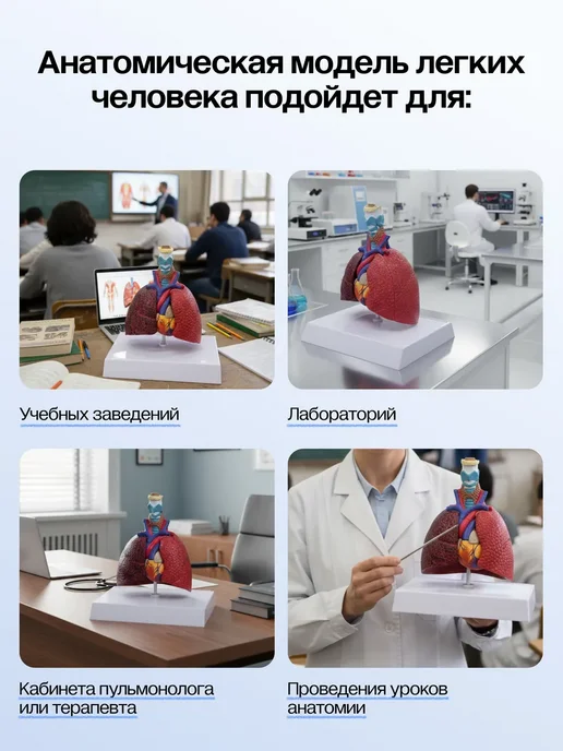Gran Модель лёгких человека для изучения анатомии, вариант, фото 2