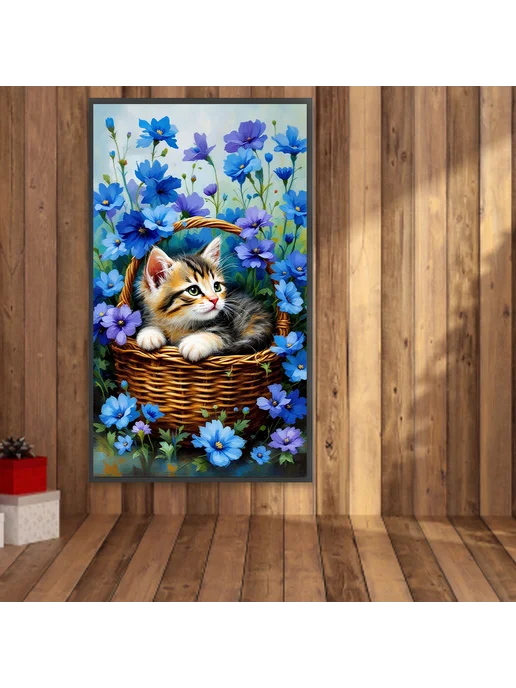 Набор 5D живописи с котом 40х70см для интерьера, 40x70 см, фото 3
