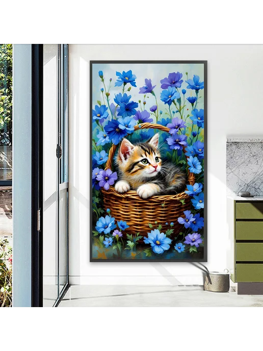 Набор 5D живописи с котом 40х70см для интерьера, 40x70 см, фото 4