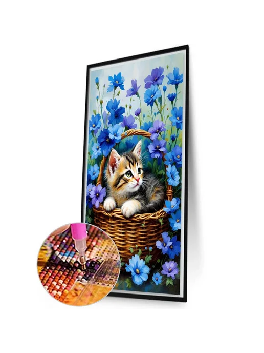 Набор 5D живописи с котом 40х70см для интерьера, 40x70 см, фото 6