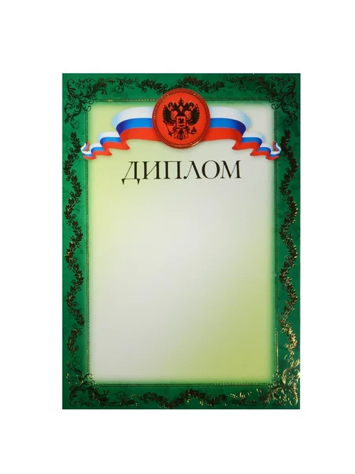 Hatber Диплом с символикой А4, тиснение золотой фольгой, золотой, фото 2