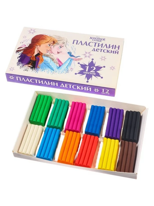 Пластилин детский, 12 цветов, 180 г, для творчества, 2 шт, 12 цв., 180 г, фото 3