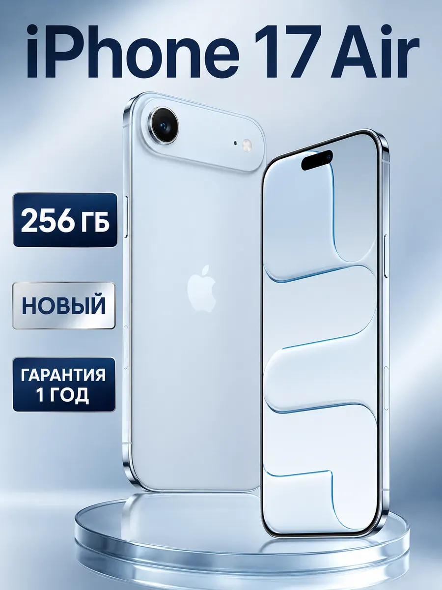 Новинка.Смартфон iPhone 17 Air 256 eSIM синий Apple 1457478160 купить за 87 501 ₽ в интернет‑магазине Wildberries