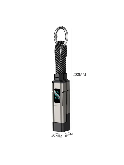 2 шт. 4в1 кемпейдж кабели 65W Type-C Lightning USB-A с диспл, 2 шт, 65 Вт, фото 8