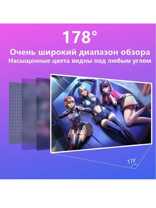 VecorSonic Монитор 20 дюймов 1440×900 75 Гц IPS черный прямой экран, 1920x1080, фото 8