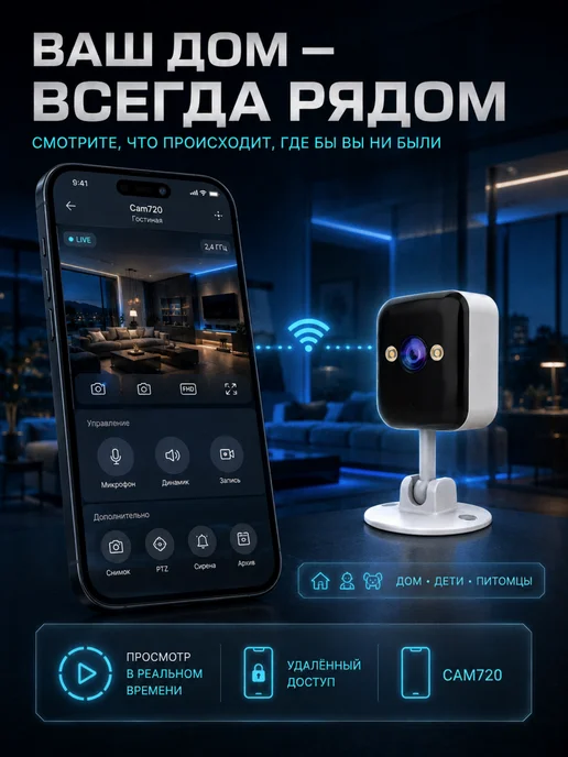Камера видеонаблюдения уличная Wi-fi Ultra HD, белый, фото 4