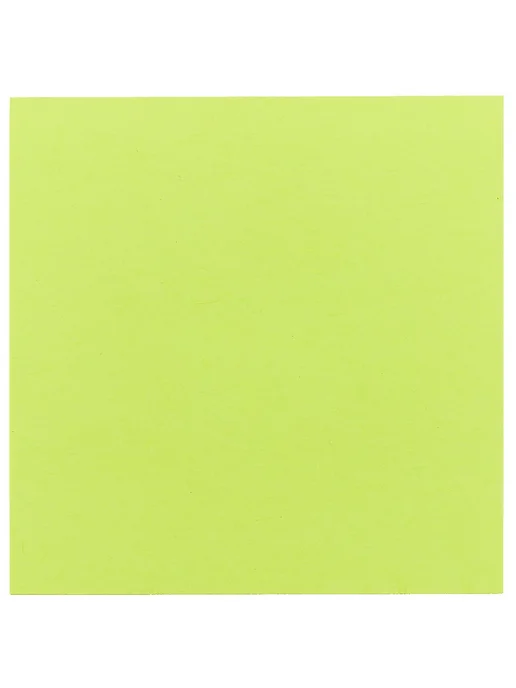 Нет бренда Самоклеящиеся стикеры Post-it, неоново-жёлтые, 7,6 х 7,6 см, 7.6x7.6 см, фото 2