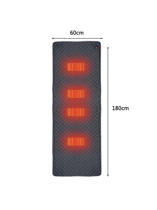 Грелка-мат для сна с 3 режимами, USB+Type-C, синий, синий, фото 5