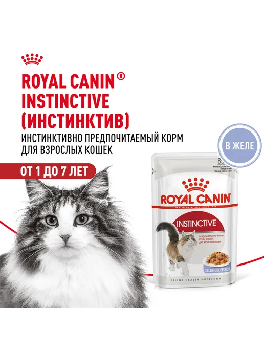 Royal canin Корм для кошек влажный Instinctive в желе 85 г 56 шт, 85 г, 56 шт, фото 2