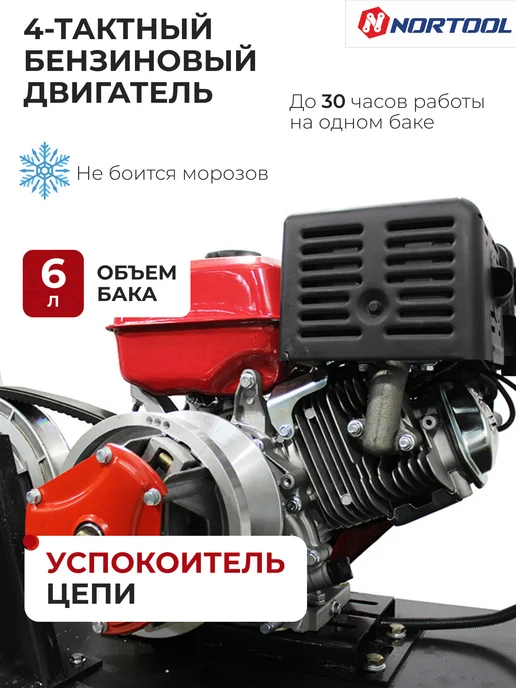 Мотобуксировщик Nortool МБС 3-15В, белый, фото 2