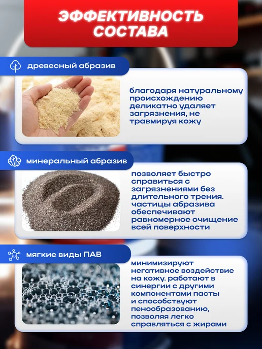 Паста для рук от сильных загрязнений очищающая 1л, 2 л, фото 3