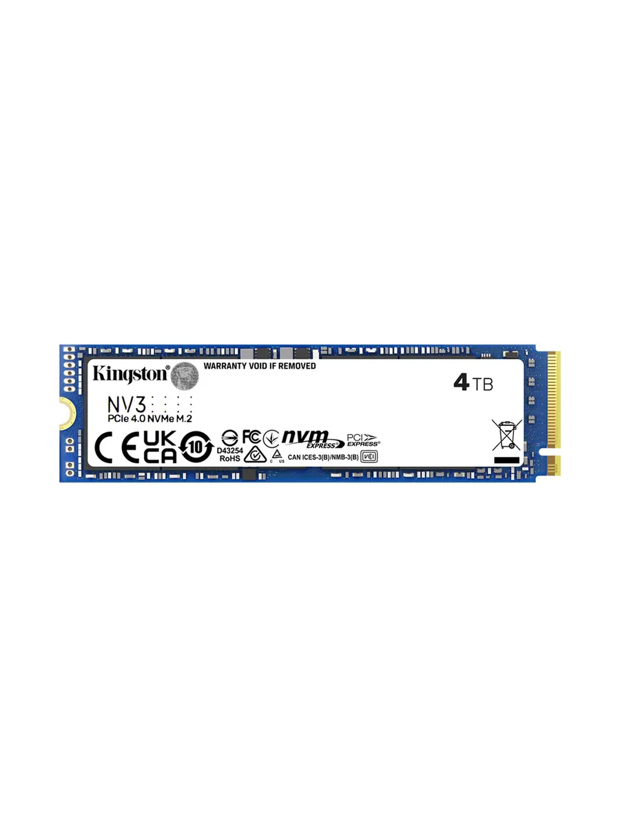 Твердотельный накопитель SSD NV3 SNV3S 4000G M.2 PCIe 4.0x4 Kingston 1466577640 купить за 79 680 ₽ в интернет‑магазине Wildberries