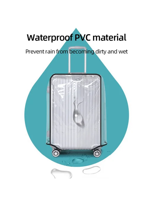 Защитный чехол для чемодана PVC 22" на колесах, вариант, фото 2