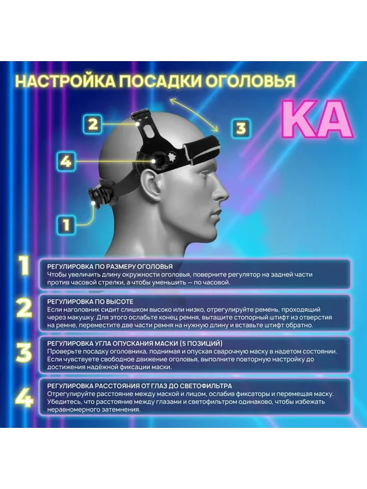 Оголовье для сварочной маски, вариант, фото 4