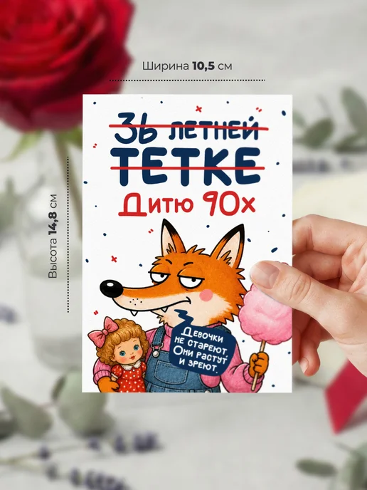 История открыток Открытка с днем рождения 36 лет с приколом, синий, фото 2