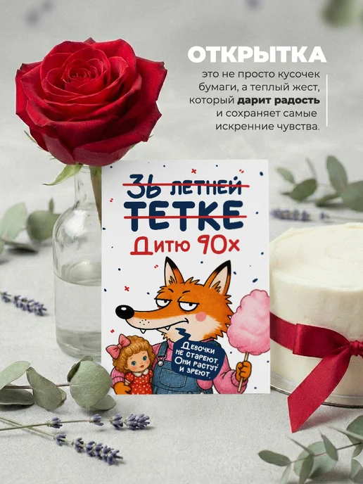История открыток Открытка с днем рождения 36 лет с приколом, синий, фото 3