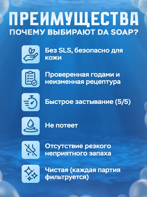 Мыльная основа "DA Soap Crystal" для мыловарения прозрачная, прозрачный, фото 2