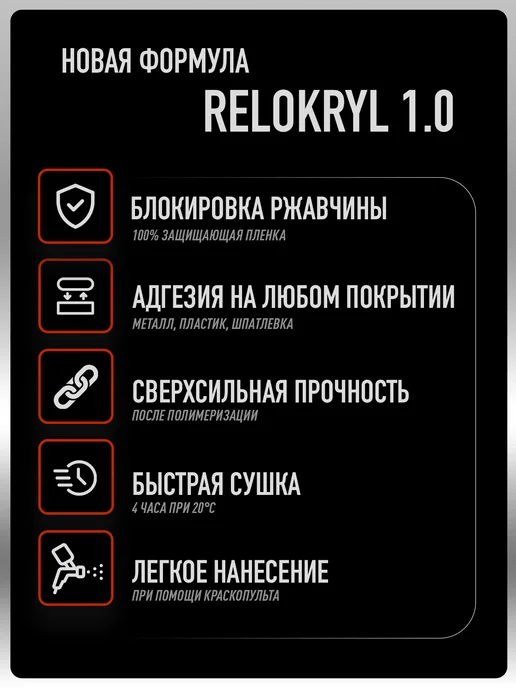 RELOKRYL Эпоксидный грунт 1К, Серый, флакон 20 мл, 20 мл, фото 2