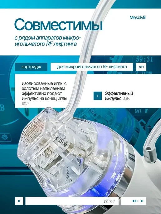 MesoMir Насадка для микроигольчатого РФ лифтинг - 25 игл, вариант, фото 2