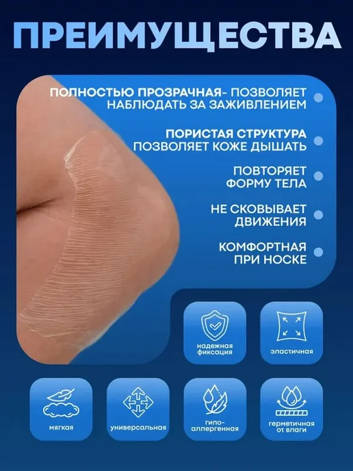 Заживляющая пленка пластырь для тату.15см х 1м.для ран и с, 1 м, фото 2