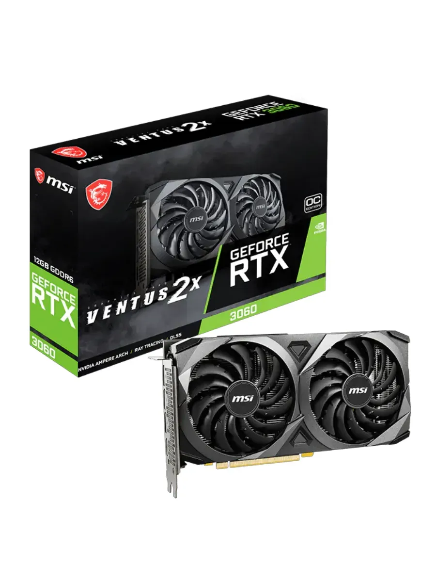 MSI Видеокарта GeForce RTX 3060 VENTUS 2X OC, 12 ГБ