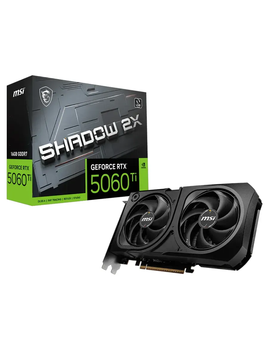MSI Видеокарта GeForce RTX 5060 Ti SHADOW 2X PLUS, 16 ГБ