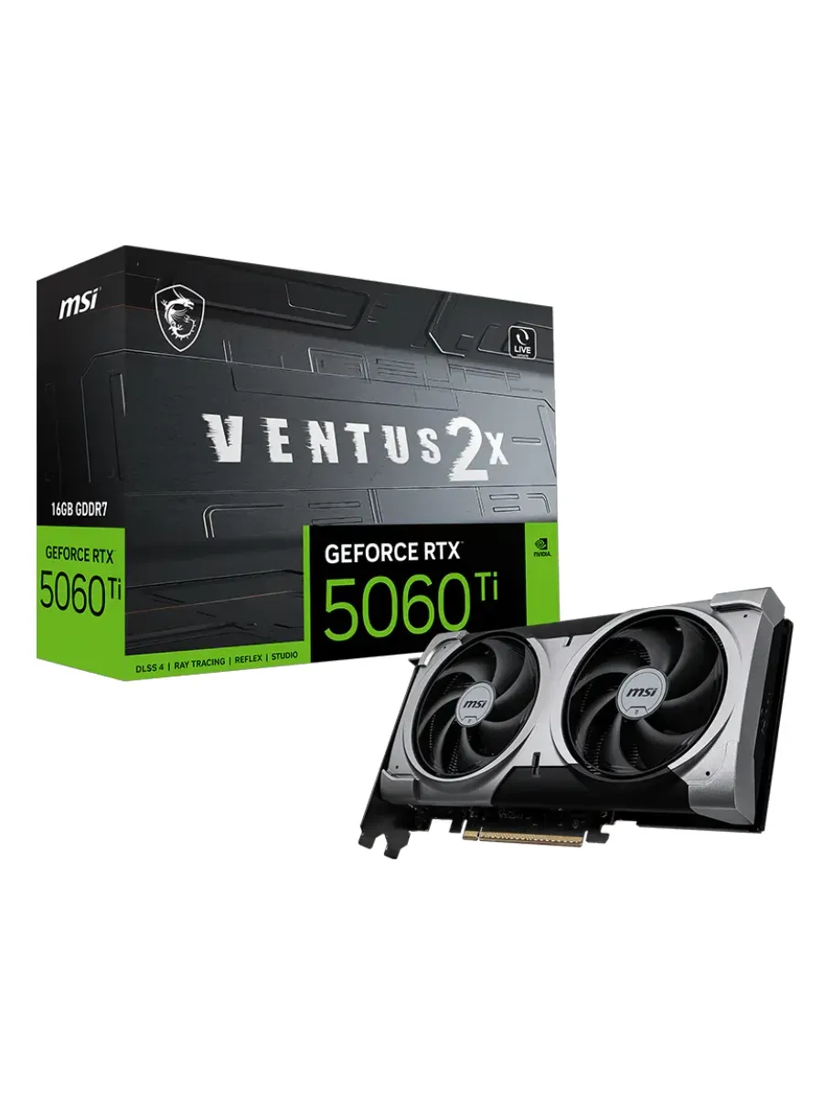MSI Видеокарта GeForce RTX 5060 Ti VENTUS 2X PLUS, 16 ГБ