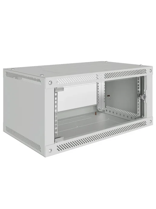 Шкаф телекоммуникационный настенный 19" 4U 550x450 черный, 550x450, серый, фото 2