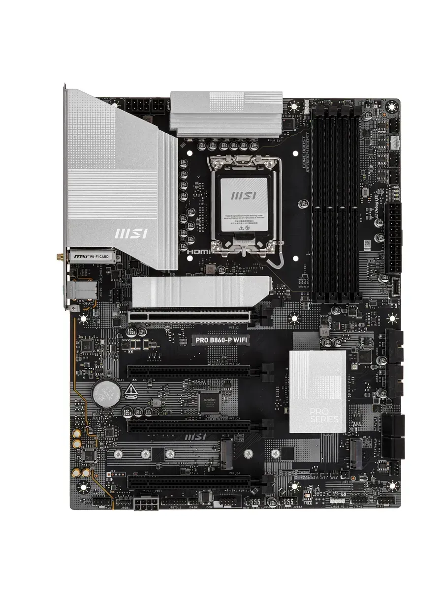 MSI Материнская плата PRO B860-P WIFI LGA1851 4xDDR5 для ПК